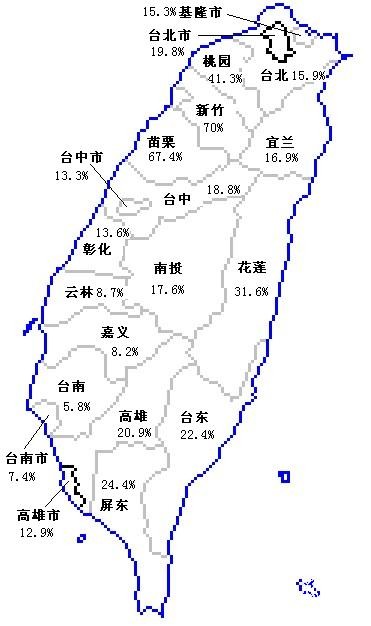 2004年台湾各县市客家人口调查表 语言调查-客家话分布 客家风情
