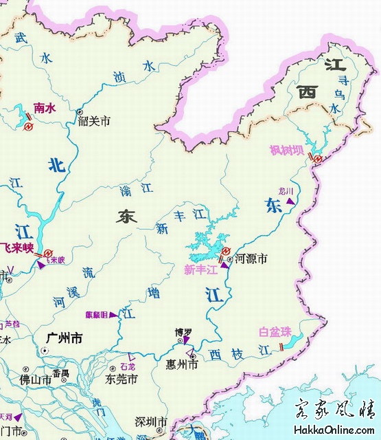 珠江流经地图路线全图图片