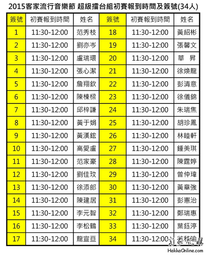 2015客家流行歌唱大賽