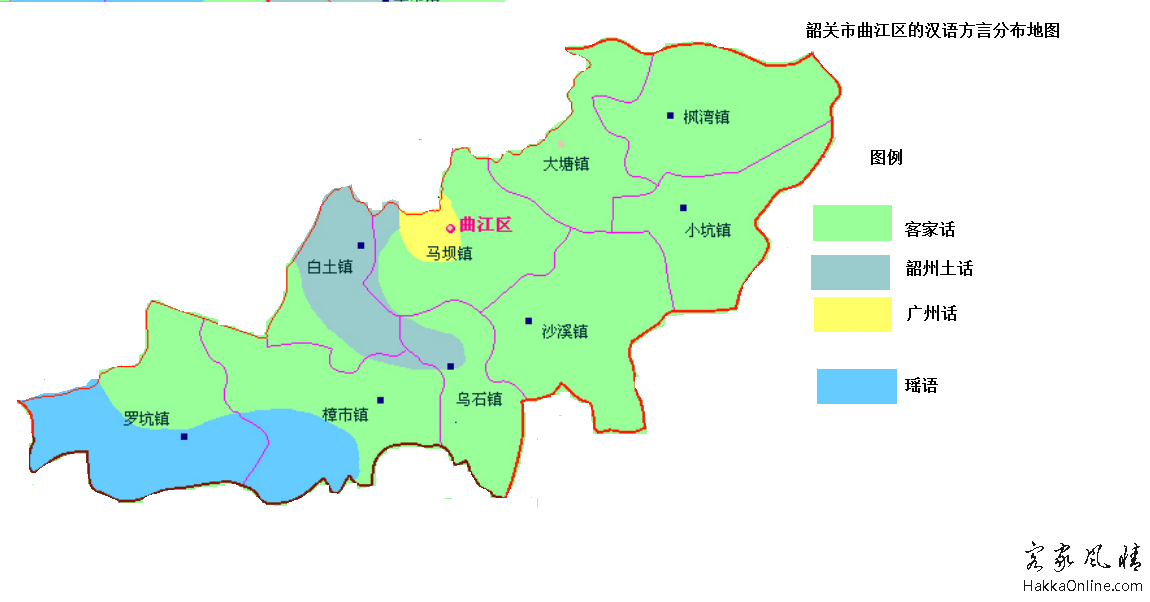 曲江区方言分布图